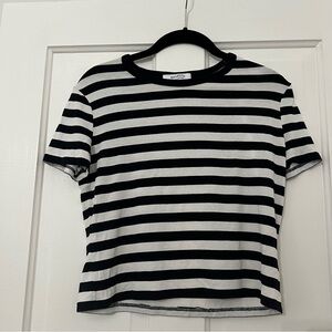 BAILEY 44 Black and White Striped Tee